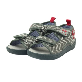 Sandali da bambino grigi American Club TEN36 grigio rosso 3