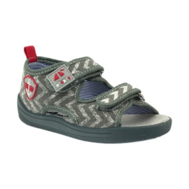 Sandali da bambino grigi American Club TEN36 grigio rosso 1