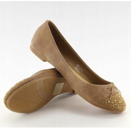 Ballerine con jet kaki MB-6212 cachi 2