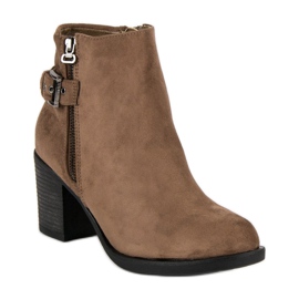 Small Swan Stivali da donna alla moda marrone 1