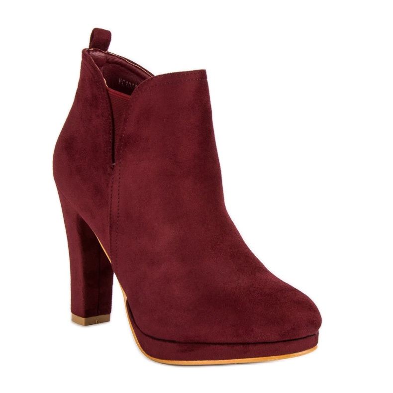 Small Swan Stivali da donna bordeaux rosso 1