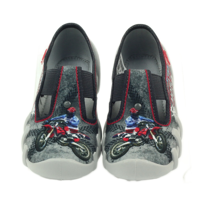 Befado scarpe per bambini pantofole 290x166 grigio rosso 4