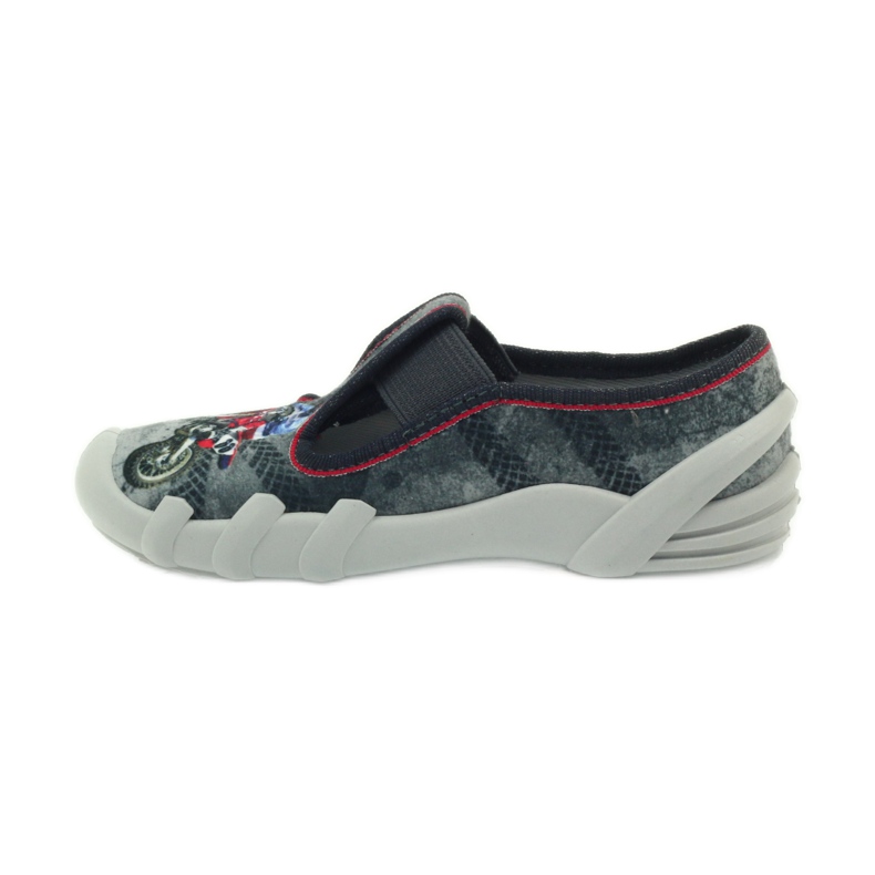 Befado scarpe per bambini pantofole 290x166 grigio rosso 2
