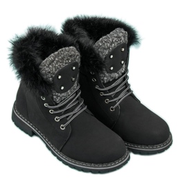 Seastar Trappers neri con pelliccia nero 1