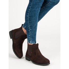 Lady Fashion Stivaletti slip-on in camoscio marrone 1