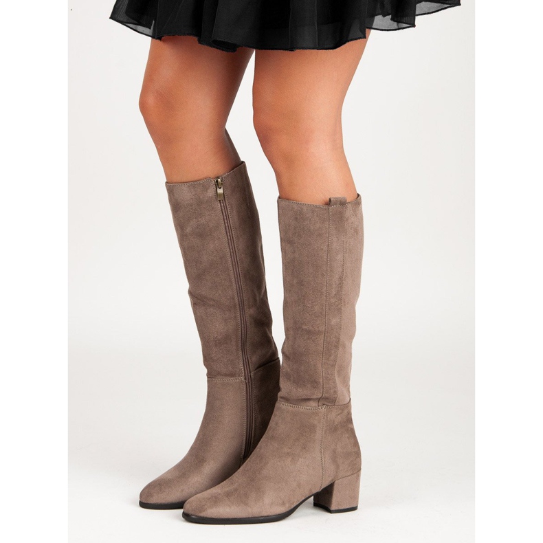 Filippo Stivali beige con tacco alto 1
