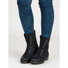Lavoratori in pelle blu navy di VINCEZA 1