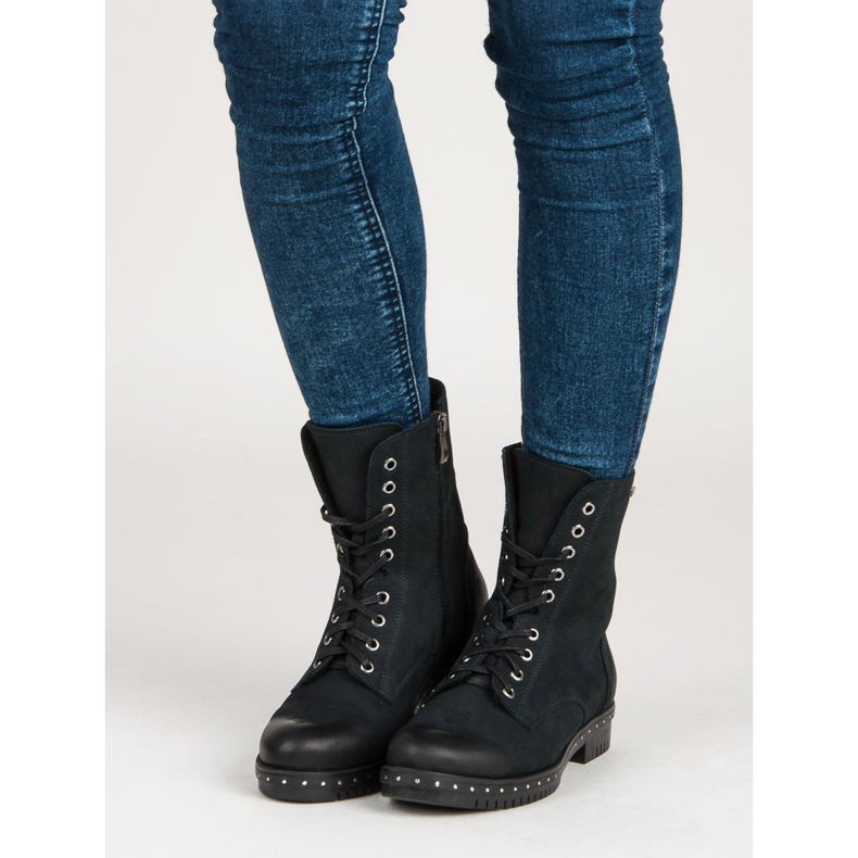 Lavoratori in pelle blu navy di VINCEZA 1