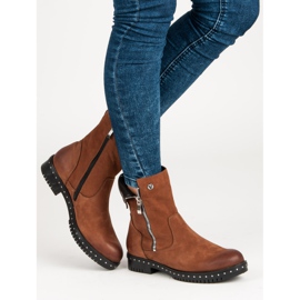 Stivali in pelle marrone di VINCEZA 2