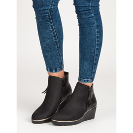 Filippo Stivali neri con zeppa nero 1