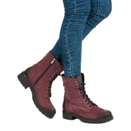 Vinceza Stivali con lacci VICEZA rosso 2