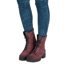 Vinceza Stivali con lacci VICEZA rosso 1