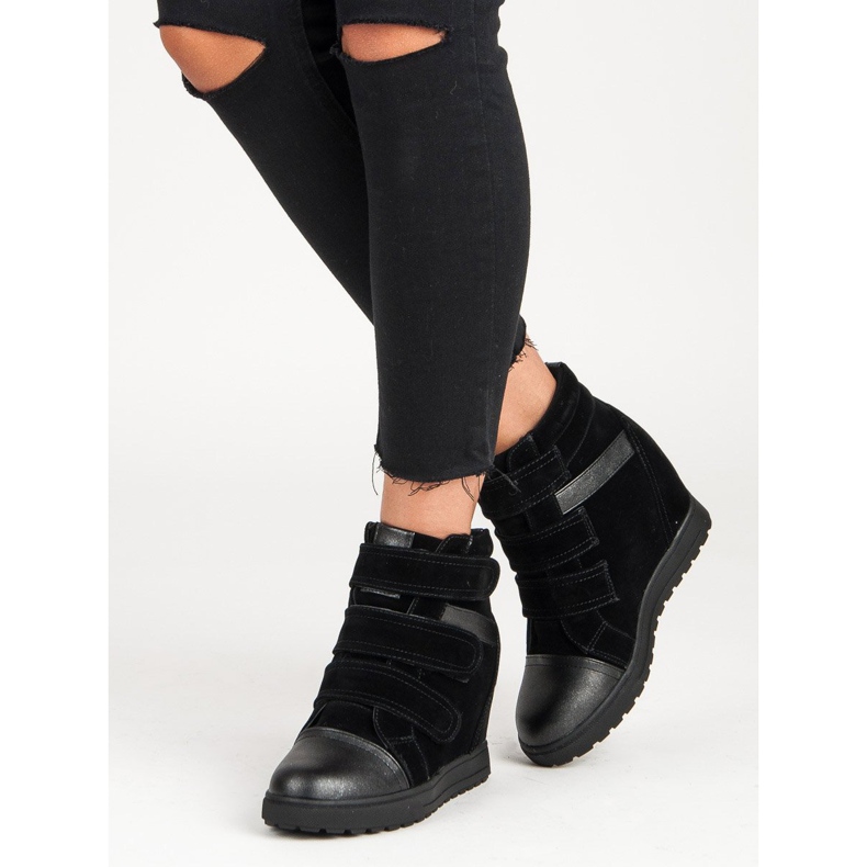J. Star Sneakers nere in velcro nero 2
