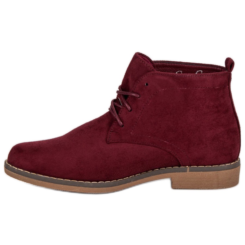 Stivaletti bassi allacciati rosso 1
