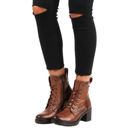 Stivaletti vinceza marroni con lacci marrone 2