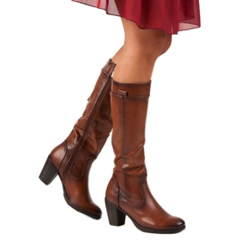 Stivali sul post di vinceza marrone 2