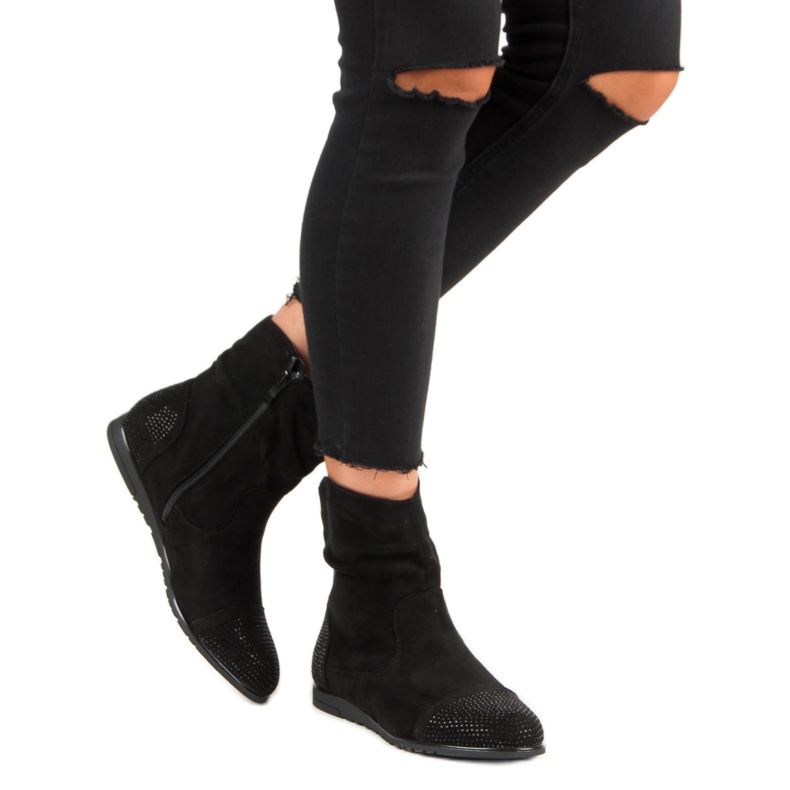 Stivaletti casual in camoscio nero 2