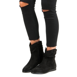 Stivaletti casual in camoscio nero 1