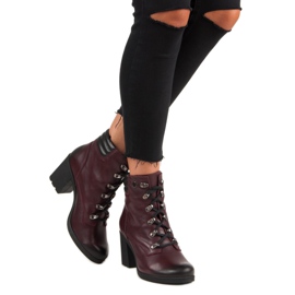 Comodi stivali con tacco alto VINCEZA rosso 2