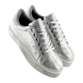 Sneakers da donna argento K-301 Silver grigio 2