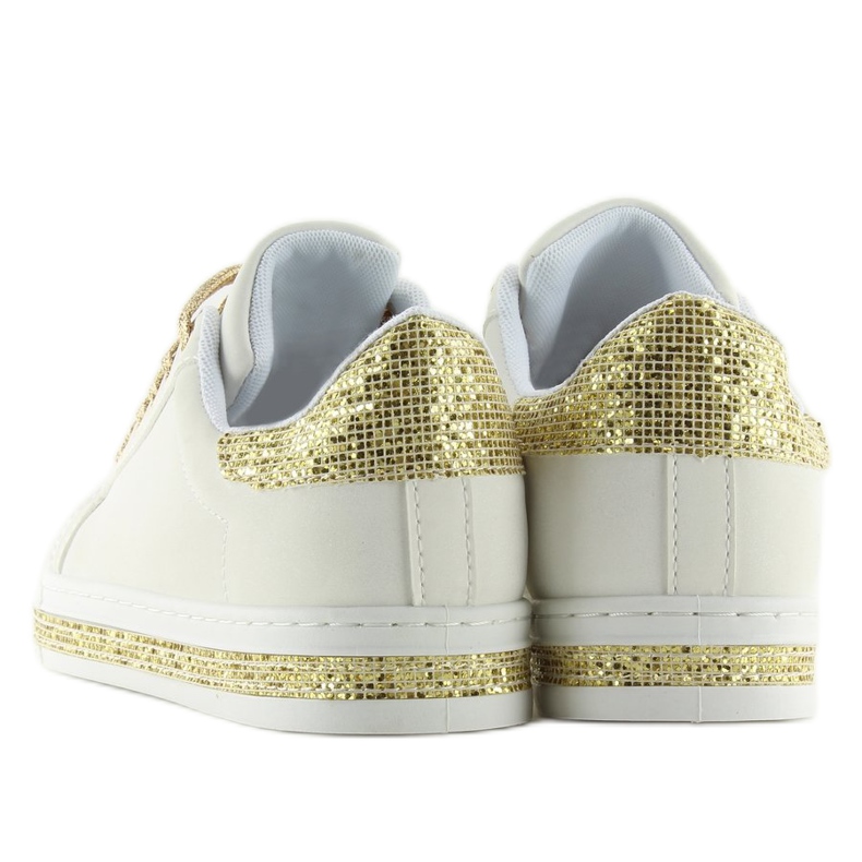 Sneakers da donna bianche e oro BK-81 BIANCO/ORO 1