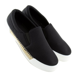Sneakers slip-on nere 15691A Nere nero 1