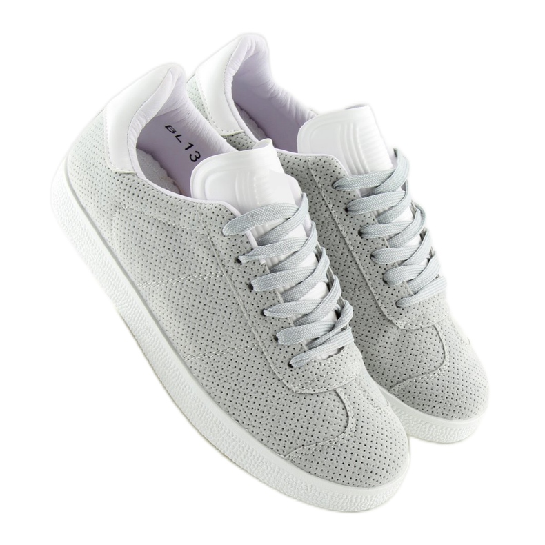 Sneakers da donna grigie e bianche BL131P GRIGIO/BIANCO 2