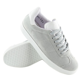 Sneakers da donna grigie e bianche BL131P GRIGIO/BIANCO 1