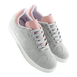 Sneakers da donna grigie e rosa BL131P GRIGIO / ROSA 2