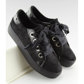 Sneakers da donna nere BS096 BAS-1 Nero 1
