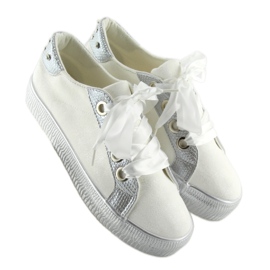 Sneakers da donna bianche BS096 BAS-1 Bianche bianca 1