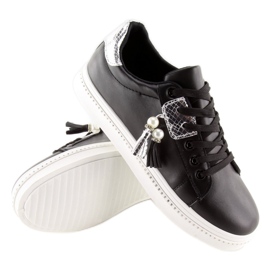 Sneakers da donna nere 88038 NERO / BIANCO 2