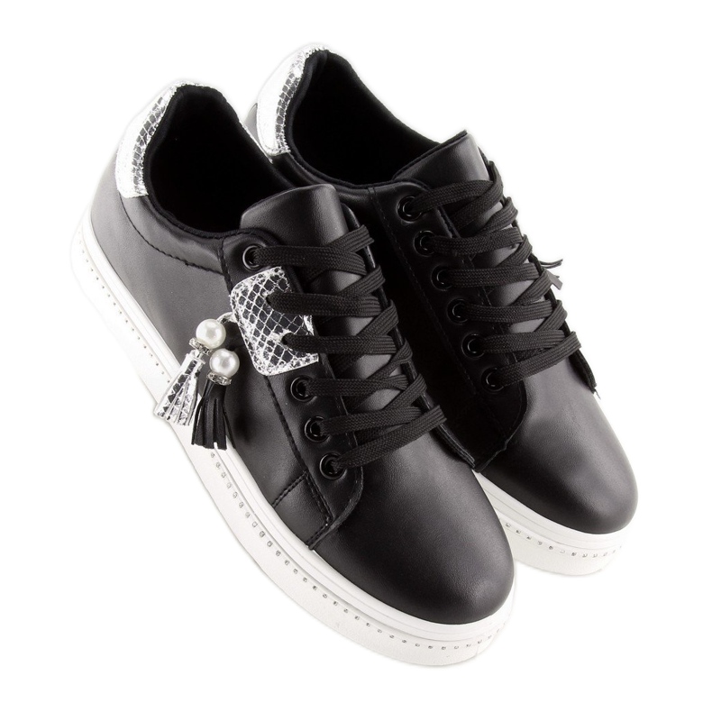 Sneakers da donna nere 88038 NERO / BIANCO 1