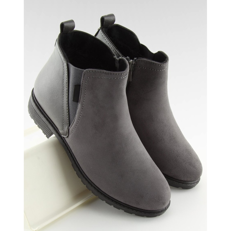 Stivaletti Chelsea da donna grigi caldi NB225P Grigio 2