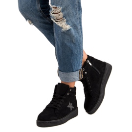Mckeylor Sneakers Creepers in pelle scamosciata nero 2