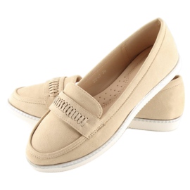 Mocassini da donna beige 22-07 Beige 1