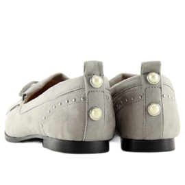 Grigio Mocassini grigi da donna G242 Grigio 2