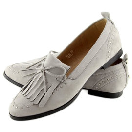 Grigio Mocassini grigi da donna G242 Grigio 1