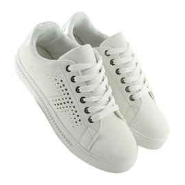 Sneakers con pietre bianche BM1971 White bianca 1