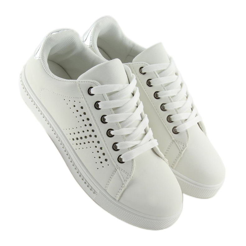 Sneakers con pietre bianche BM1971 White bianco 1
