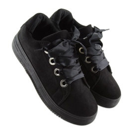 Sneakers nere con nastri H99-23 Black nero 2