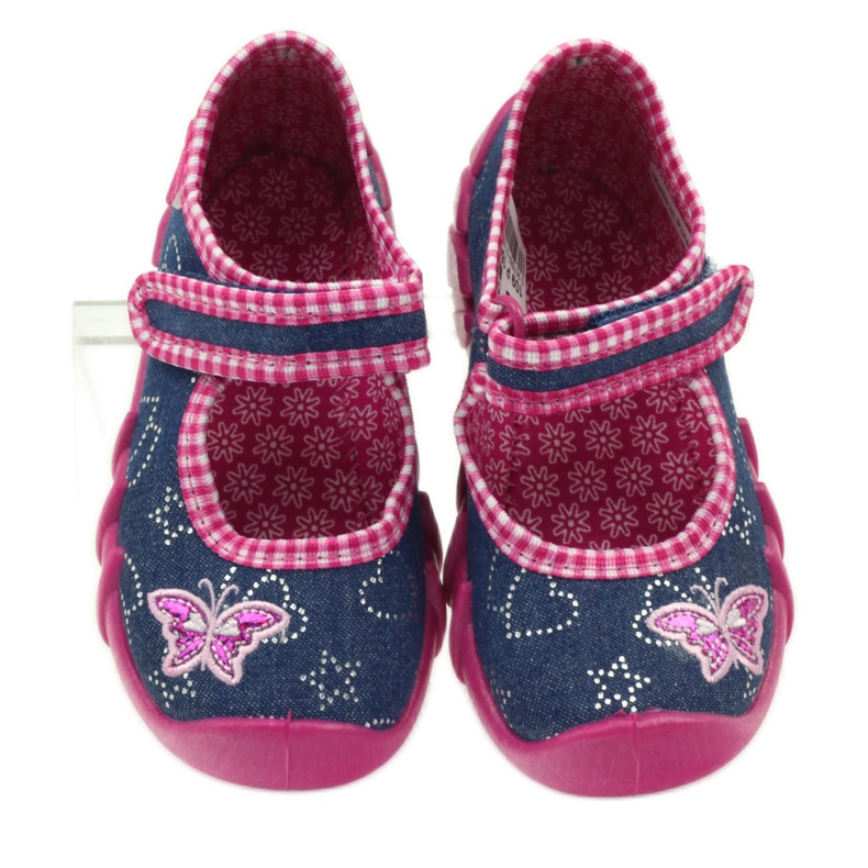 Scarpe per bambini Befado 109p164 pantofole grigio rosa blu navy 3