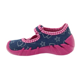 Scarpe per bambini Befado 109p164 pantofole grigio rosa blu navy 2