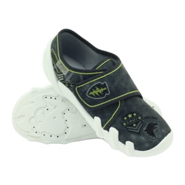 Scarpe da bambino Befado pantofole sneakers 273y241 nero grigio verde 3