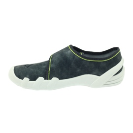 Scarpe da bambino Befado pantofole sneakers 273y241 nero grigio verde 2