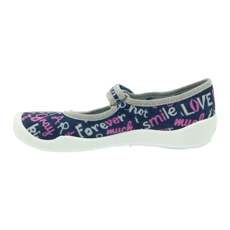 Pantofole ballerine scarpe per bambini Befado 114y311 blu navy rosa grigio 2