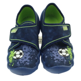 Ciabatte in velcro calciatore Befado 273x237 verde blu navy 4