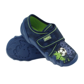 Ciabatte in velcro calciatore Befado 273x237 verde blu navy 3