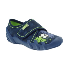 Ciabatte in velcro calciatore Befado 273x237 verde blu navy 1