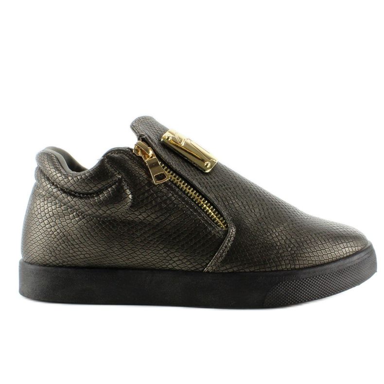 Sneakers Zanotki oro con cerniere 881-1 D. Grey grigio 2
